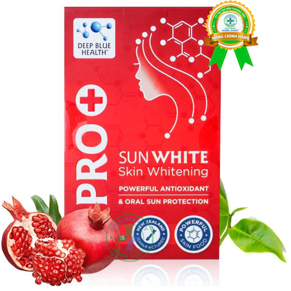 VIÊN UỐNG CHỐNG NẮNG DƯỠNG TRẮNG DA DEEP BLUE HEALTH PRO+ SUNWHITE